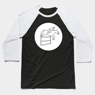 Horse rider. Horse racing. Interesting design, modern, interesting drawing. Hobby and interest. Concept and idea. Baseball T-Shirt